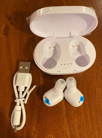 Wireless Bluetooth Earbuds with Charging Case & Power Cord