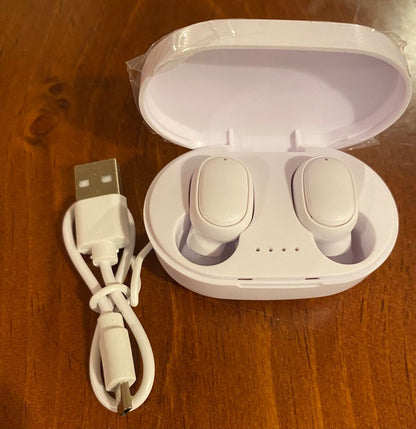 Wireless Bluetooth Earbuds with Charging Case & Power Cord