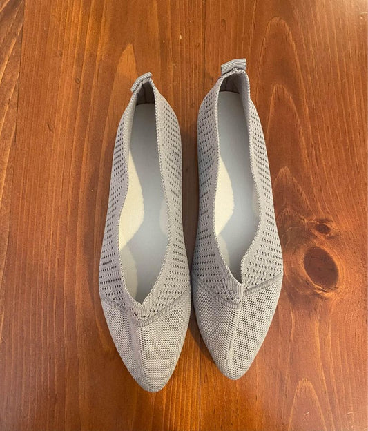 Grey Pointed Mesh Flats Shein 39 (8.5)