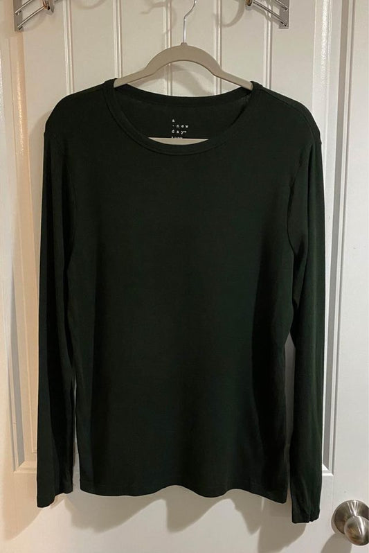 A New Day Long Sleeve Dark Green Shirt XL