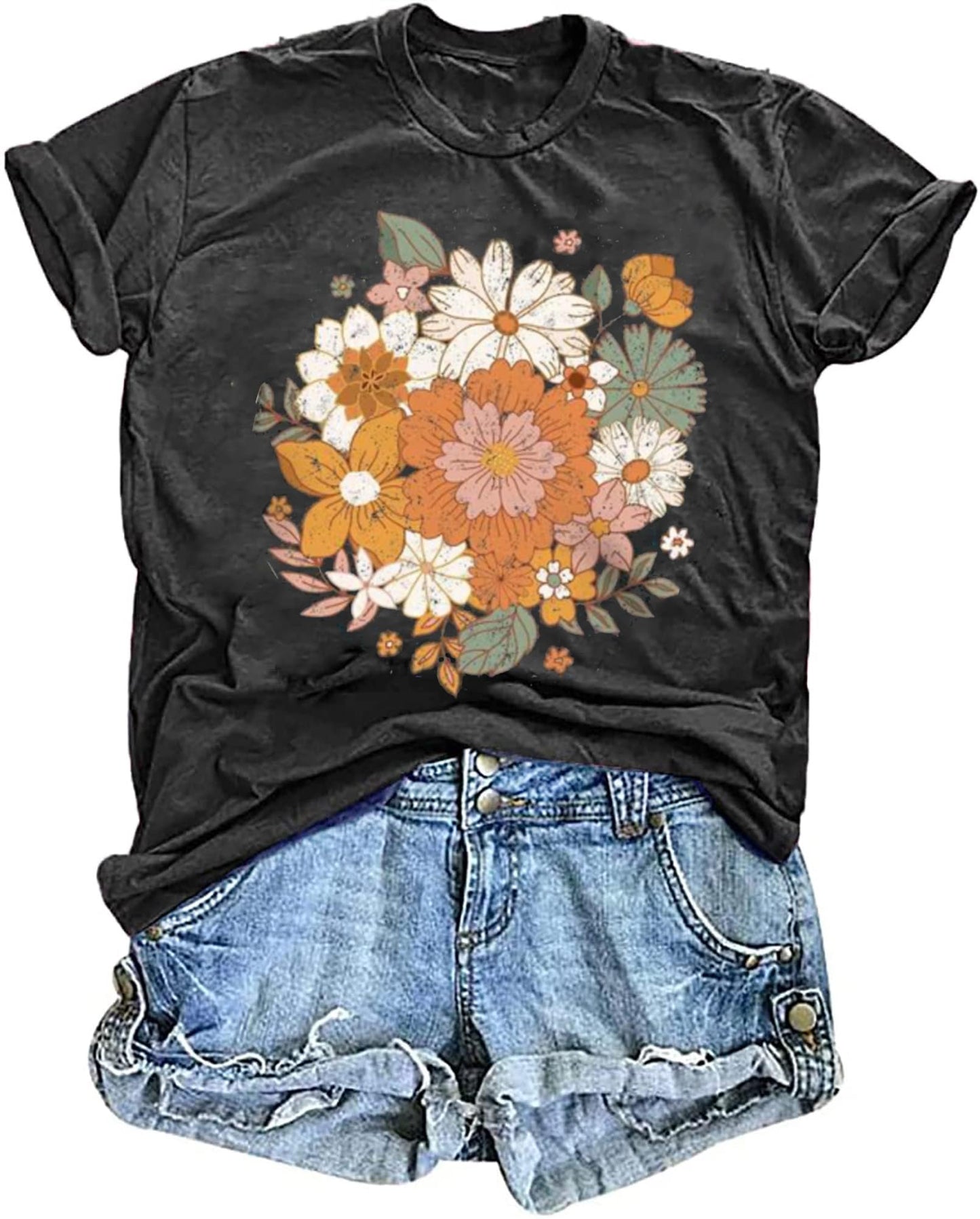 Boho Wildflower Loose Tees