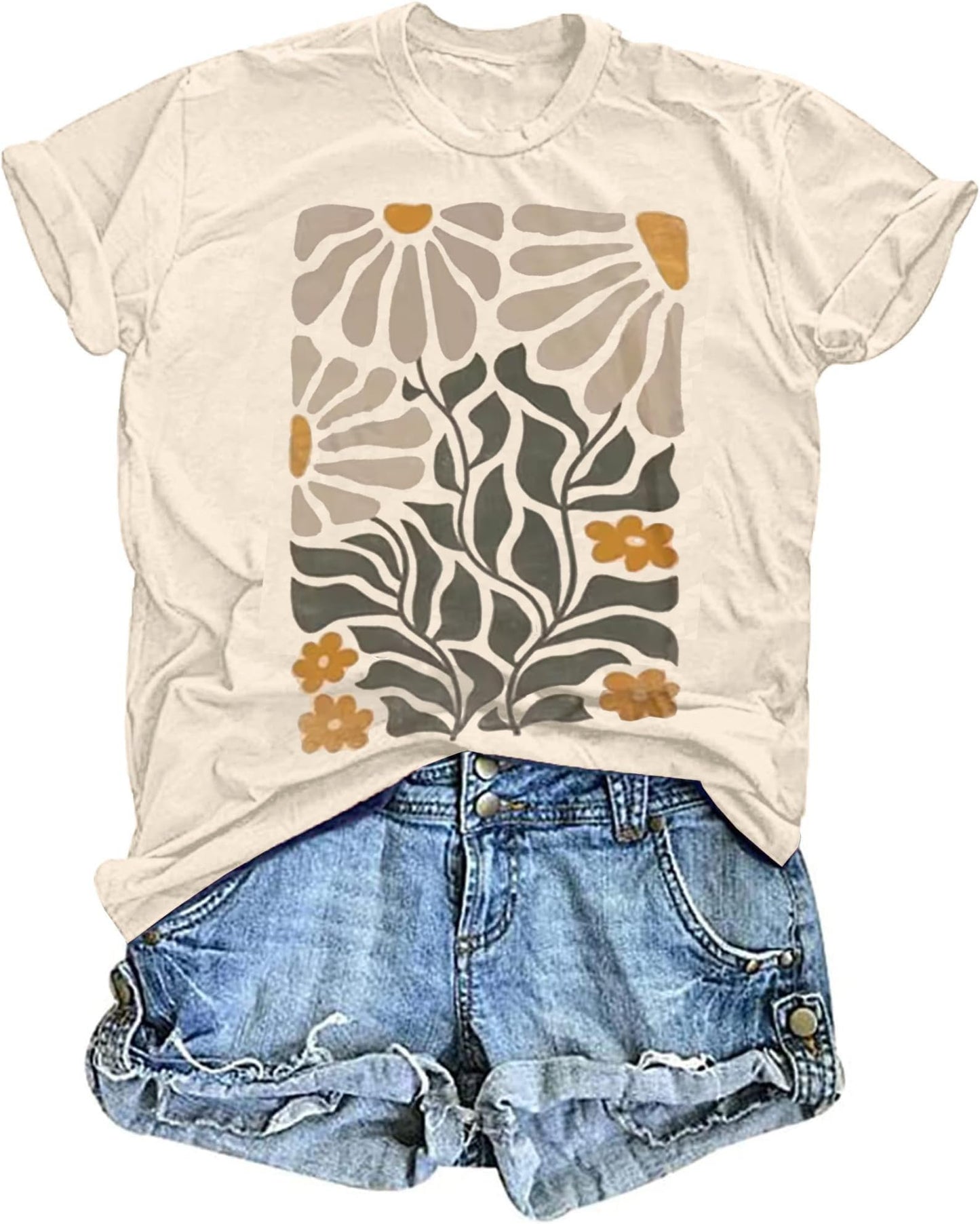 Boho Wildflower Loose Tees