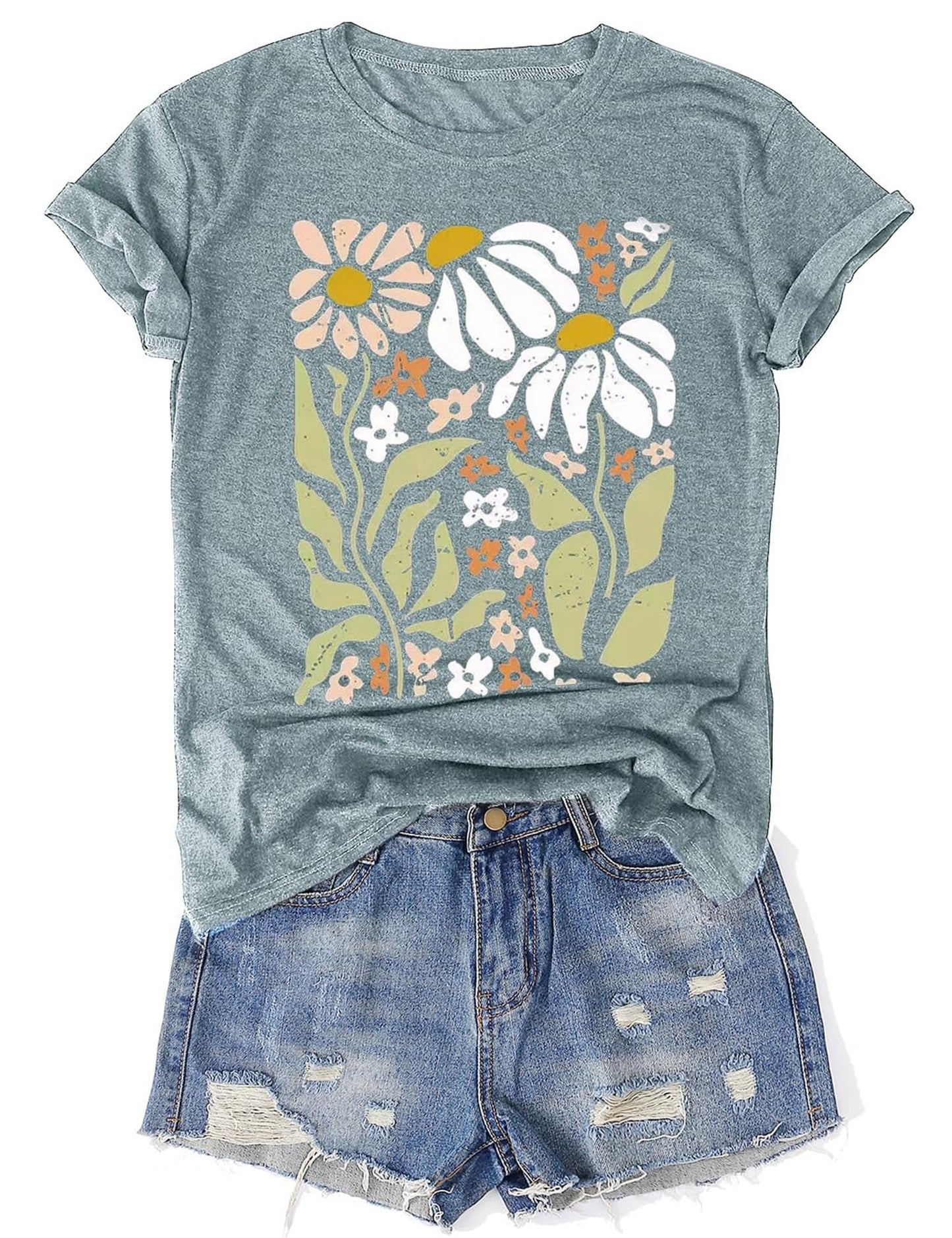 Boho Wildflower Loose Tees