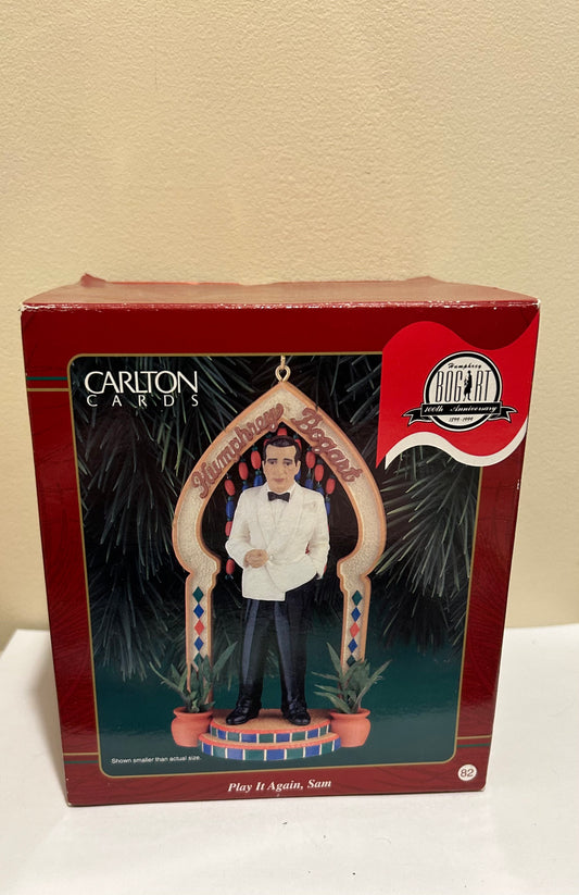 Humphrey Bogart 100th Anniversary Carlton Cards Heirloom Collection Ornament "Play It Again, Sam"