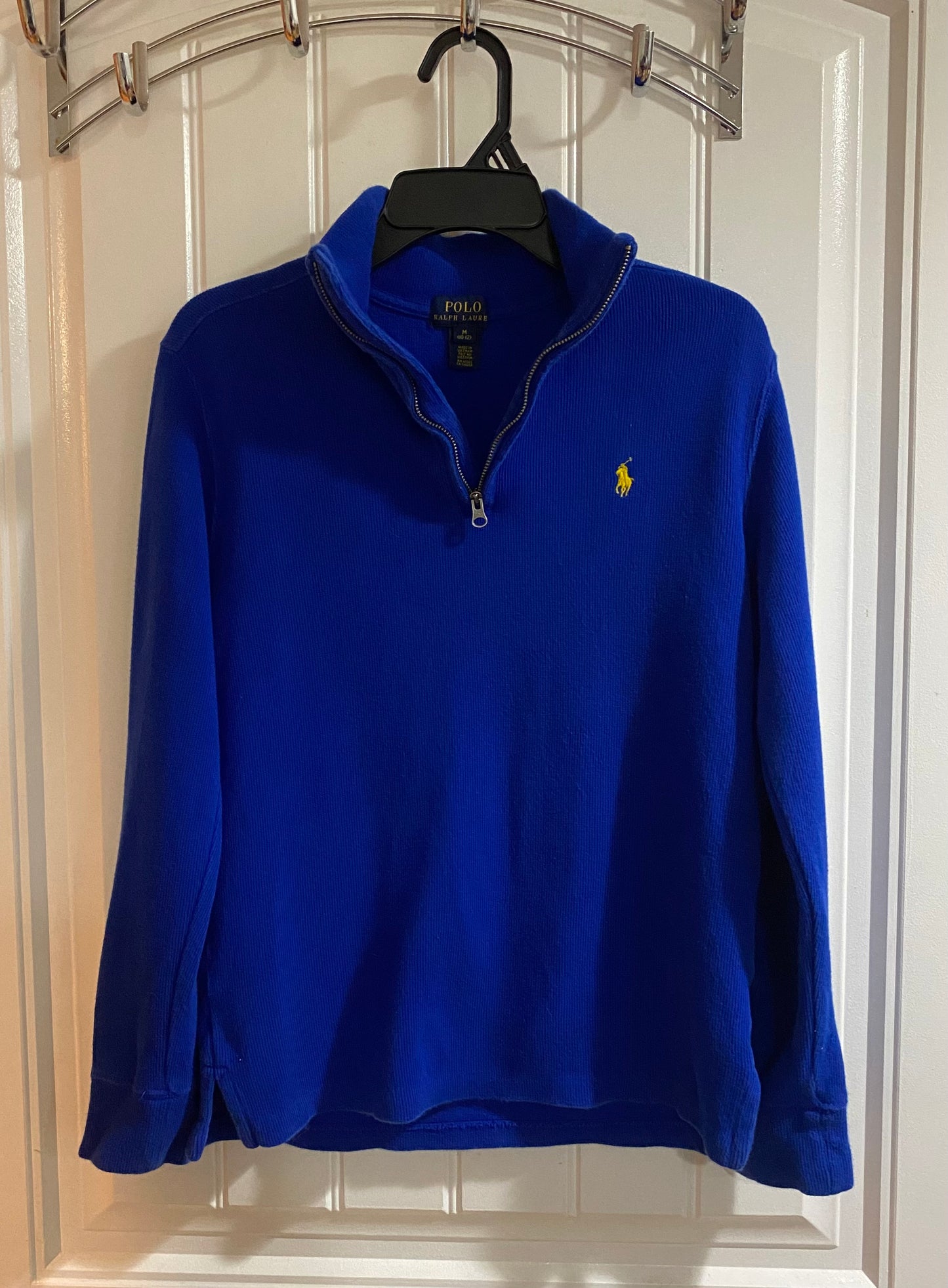 Polo Ralph Lauren Quarter Zip Pull Over Blue Sweater Youth Medium