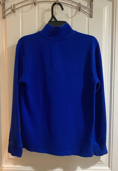 Polo Ralph Lauren Quarter Zip Pull Over Blue Sweater Youth Medium