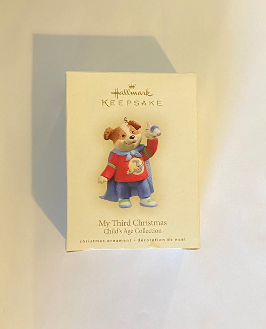 Hallmark Keepsake Ornament My Third Christmas Child's Age Collection