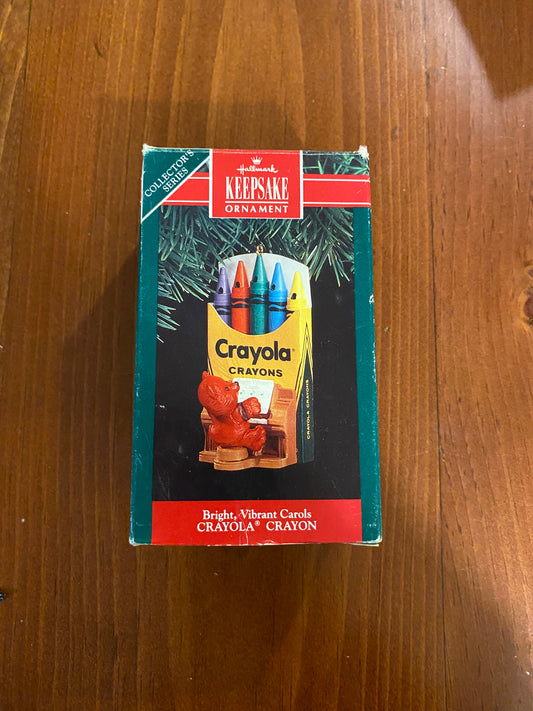 Hallmark Keepsake Bright, Vibrant Carols Crayola Crayon Ornament 1991