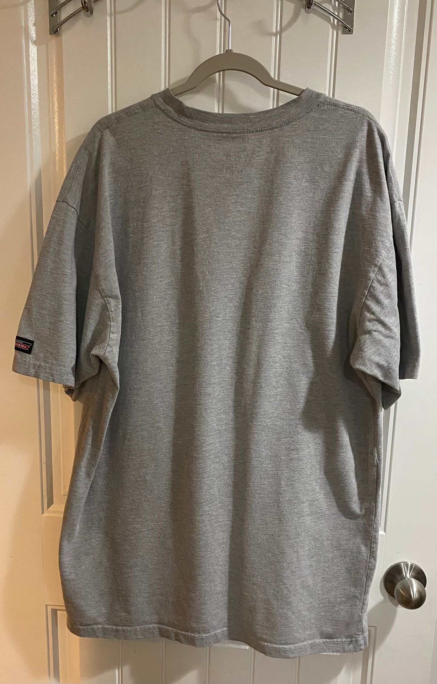 Dickies Front Pocket Tee Shirt Grey Mens 2XLT