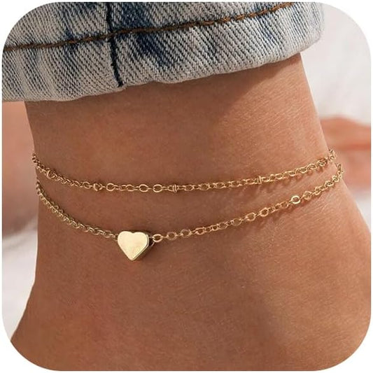 Boho Ankle Bracelet Sets Dainty Gold/Silver