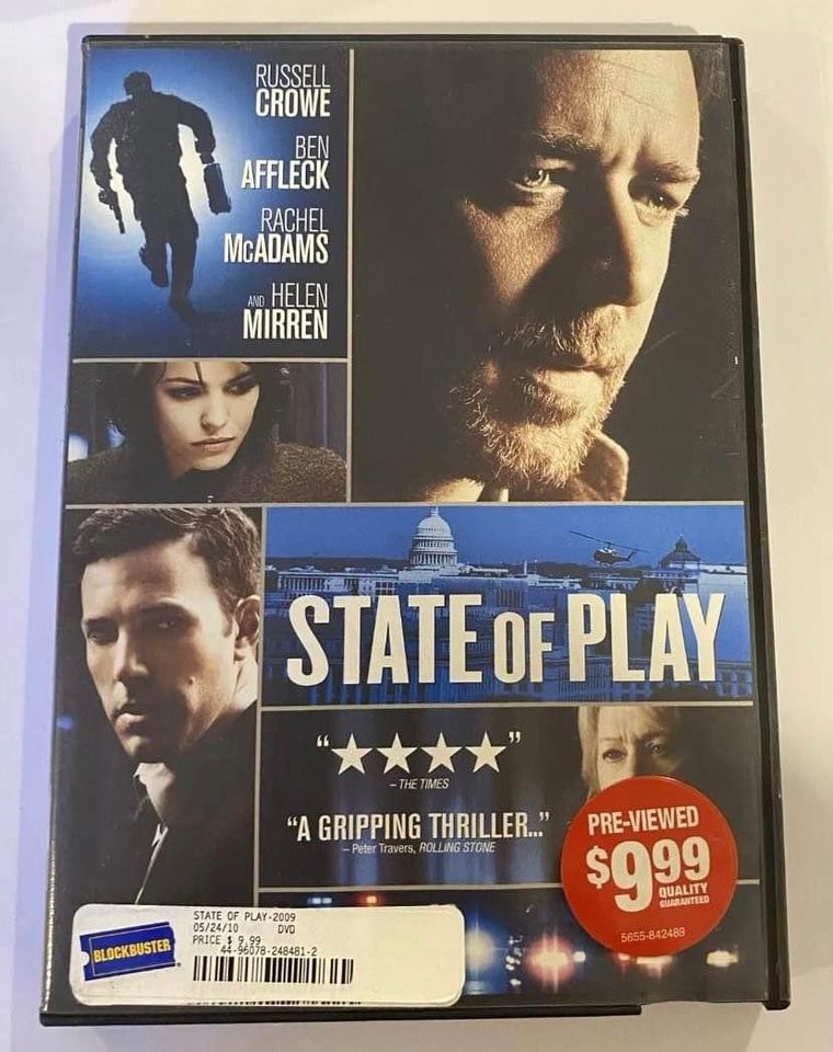 State Of Play DVD Russel Crowe