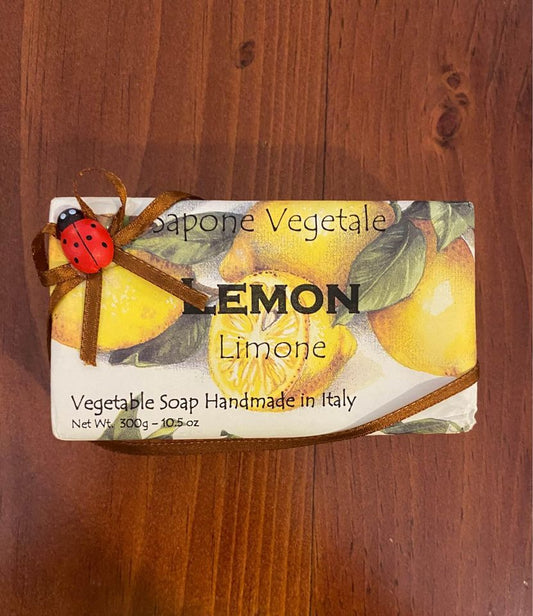 Alchima Soap Handmade Italian Vegetable Soap Bar Lemon